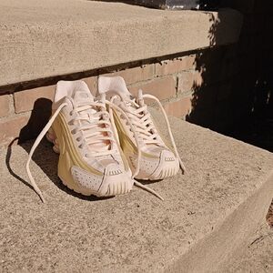 Nike Women's Light Cream and Pale Yellow Sneakers